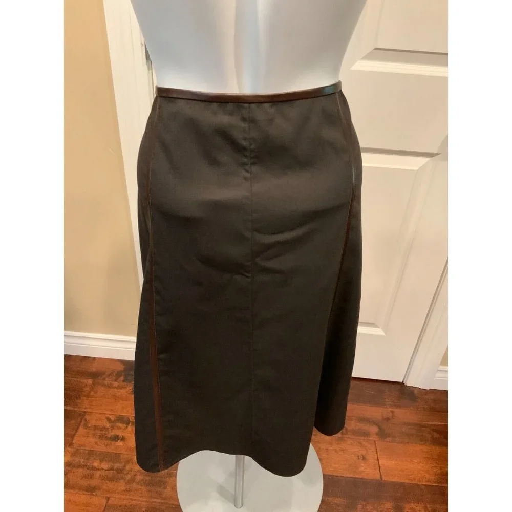 Celine Finition Main Brown Wool Pencil Skirt, Size 8 (US) 40 (EU) NWT! - Picture 5 of 7